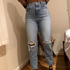 Zara High Waisted Crop Jeans
